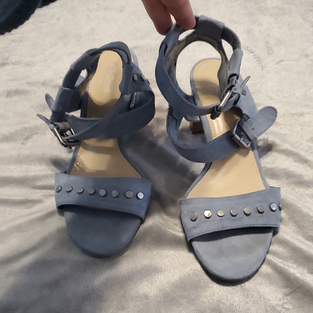 Elegant Blue Studded Women's Sandals